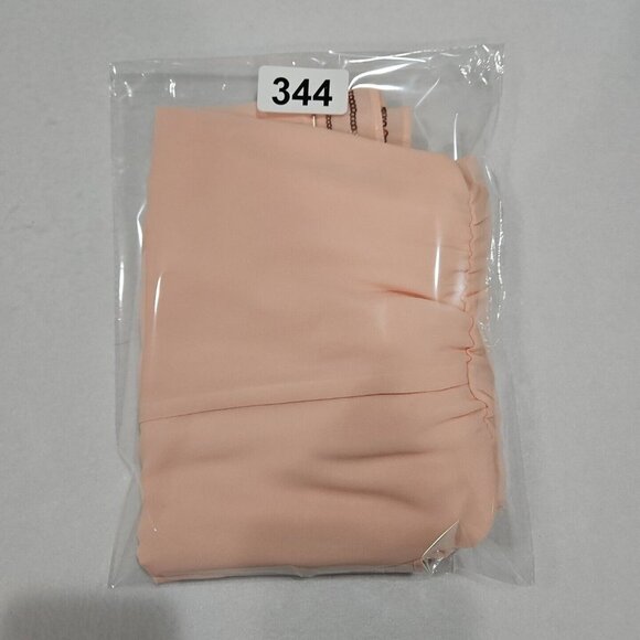 Torrid Womens Size 2 2x Peach Top Peplum Chiffon Sleeveless Sequins Beads - Picture 8 of 8